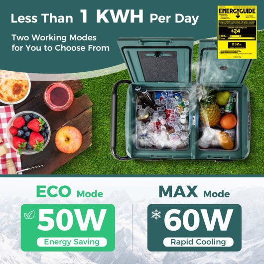  - 64QT Portable Compressor Fridge Freezer for Vehicles Camping Travel Truck RV Boat - Outdoor Style Company