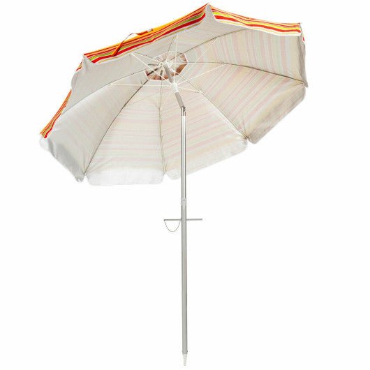  - 6.5 Feet Beach Umbrella with Sun Shade and Carry Bag without Weight Base - Outdoor Style Company