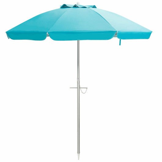  - 6.5 Feet Beach Umbrella with Sun Shade and Carry Bag without Weight Base - Outdoor Style Company