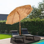  - 6.5 Feet Portable Thatched Tiki Beach Umbrella with Adjustable Tilt - Outdoor Style Company