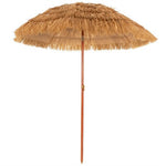  - 6.5 Feet Portable Thatched Tiki Beach Umbrella with Adjustable Tilt - Outdoor Style Company