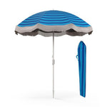  - 6.5 FT Beach Umbrella with Fringe Outdoor Tassel Umbrella with Push Button Tilt - Outdoor Style Company