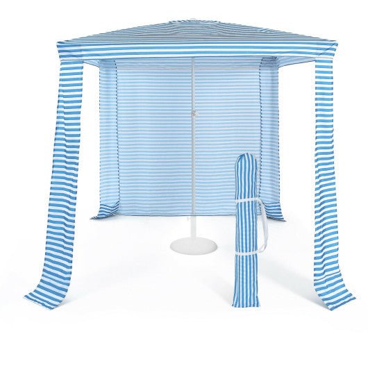  - 6.6 x 6.6 Feet Foldable and Easy - Setup Beach Canopy With Carry Bag - Blue - Outdoor Style Company