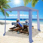  - 6.6 x 6.6 Feet Foldable and Easy - Setup Beach Canopy With Carry Bag - Navy - Outdoor Style Company