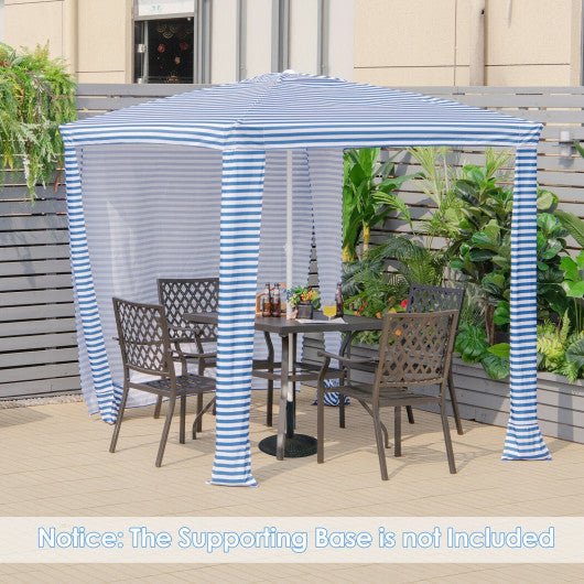  - 6.6 x 6.6 Feet Foldable and Easy - Setup Beach Canopy With Carry Bag - Navy - Outdoor Style Company