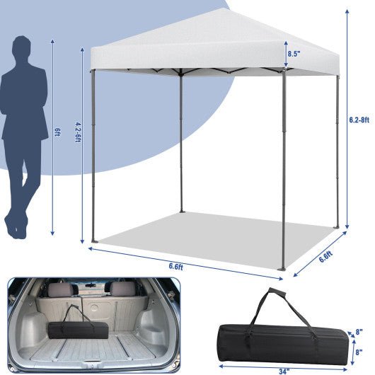  - 6.6 x 6.6 Feet Outdoor Pop - up Canopy Tent with UPF 50+ Sun Protection - Outdoor Style Company