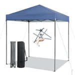  - 6.6 x 6.6 Feet Outdoor Pop - up Canopy Tent with UPF 50+ Sun Protection - Blue - Outdoor Style Company