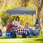  - 6.6 x 6.6 Feet Outdoor Pop - up Canopy Tent with UPF 50+ Sun Protection - Gray - Outdoor Style Company