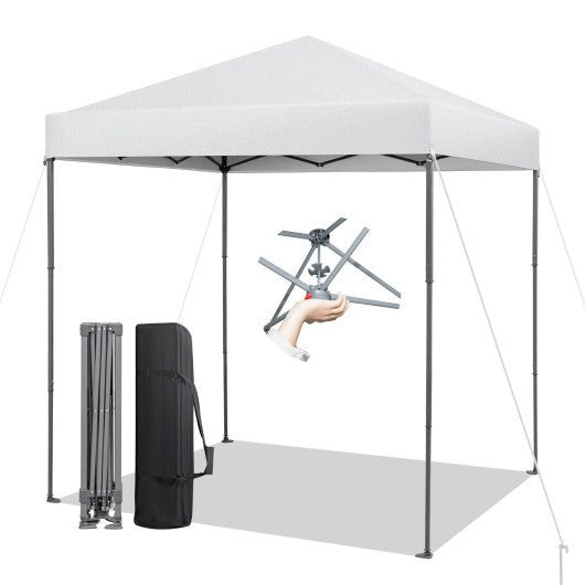  - 6.6 x 6.6 Feet Outdoor Pop - up Canopy Tent with UPF 50+ Sun Protection - White - Outdoor Style Company