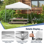  - 6.6 x 6.6 Feet Outdoor Pop - up Canopy Tent with UPF 50+ Sun Protection - White - Outdoor Style Company