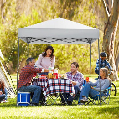  - 6.6 x 6.6 Feet Outdoor Pop - up Canopy Tent with UPF 50+ Sun Protection - White - Outdoor Style Company