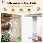  - 67 Inch Modern Cat Tree Tower with Top Perch and Sisal Rope Scratching Posts - Outdoor Style Company