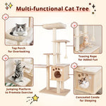  - 67 Inch Modern Cat Tree Tower with Top Perch and Sisal Rope Scratching Posts - Outdoor Style Company