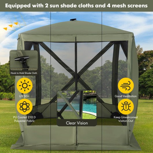  - 6.7 x 6.7 Feet Pop Up Gazebo with Netting and Carry Bag - Outdoor Style Company