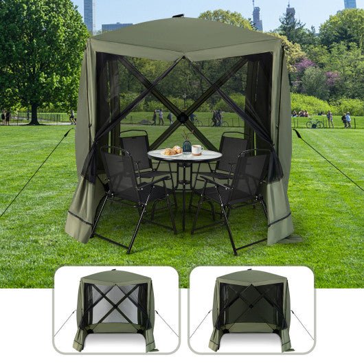  - 6.7 x 6.7 Feet Pop Up Gazebo with Netting and Carry Bag - Outdoor Style Company