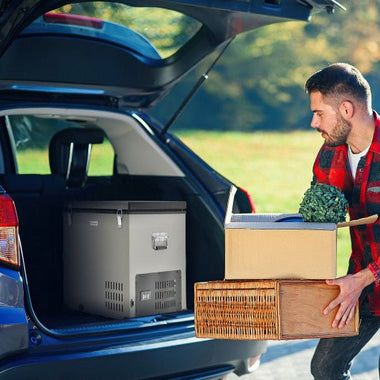  - 68/90 Quart Portable Car Refrigerator with DC and AC Adapter - Outdoor Style Company