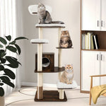  - 7 - Layer Wooden Cat Tree Tall Cat Tower with Sisal Posts and Condo - Outdoor Style Company