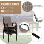  - 7 - Piece Patio Dining Set with 6 Stackable Chairs - Outdoor Style Company