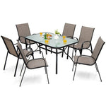  - 7 - Piece Patio Dining Set with 6 Stackable Chairs - Outdoor Style Company