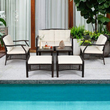  - 7 Pieces Outdoor Patio Furniture Set with Waterproof Cover - Outdoor Style Company