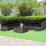  - 7 Pieces Patio Rattan Furniture Set with Sectional Sofa Cushioned - Outdoor Style Company