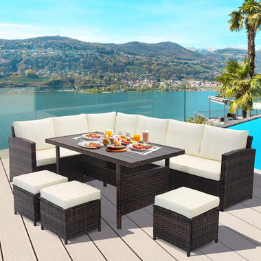  - 7 Pieces Wicker Patio Furniture Set - Outdoor Style Company