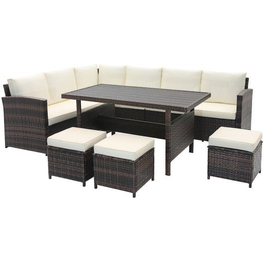  - 7 Pieces Wicker Patio Furniture Set - Outdoor Style Company