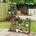  - 7 - Tier Flower Wood Stand Plant Display Rack Storage Shelf - Outdoor Style Company