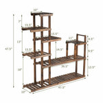  - 7 - Tier Flower Wood Stand Plant Display Rack Storage Shelf - Outdoor Style Company