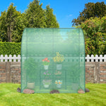  - 7 x 3.5 x 7 Feet Lean - to Greenhouse with Flower Rack - Outdoor Style Company