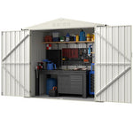  - 7 x 4 Feet Metal Outdoor Storage Shed with Lockable Door - Outdoor Style Company