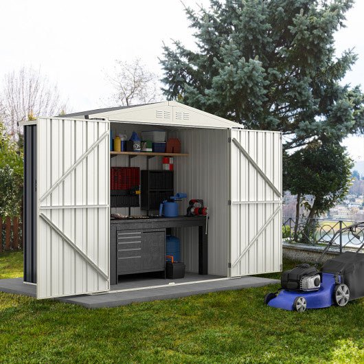  - 7 x 4 Feet Metal Outdoor Storage Shed with Lockable Door - Outdoor Style Company