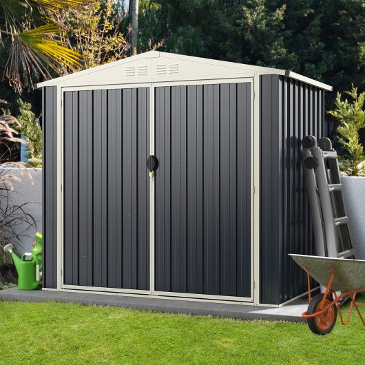  - 7 x 4 Feet Metal Outdoor Storage Shed with Lockable Door - Outdoor Style Company