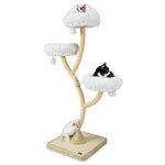  - 70 Inch Tall Cat Tree 4 - Layer Cat Tower with 3 Perches and Dangling Balls - Outdoor Style Company