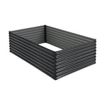  - 71 Inch Galvanized Metal Raised Garden Bed for Garden Backyard - Dark Gray - Outdoor Style Company