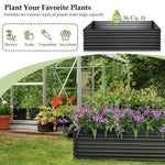  - 71 Inch Galvanized Metal Raised Garden Bed for Garden Backyard - Dark Gray - Outdoor Style Company