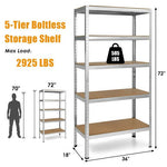  - 71 inch Heavy Duty Steel Adjustable 5 Level Storage Shelves - Outdoor Style Company