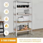  - 71 inch Heavy Duty Steel Adjustable 5 Level Storage Shelves - Outdoor Style Company