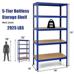  - 71 inch Heavy Duty Steel Adjustable 5 Level Storage Shelves - Outdoor Style Company