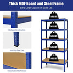  - 71 inch Heavy Duty Steel Adjustable 5 Level Storage Shelves - Outdoor Style Company