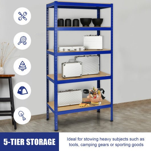  - 71 inch Heavy Duty Steel Adjustable 5 Level Storage Shelves - Outdoor Style Company