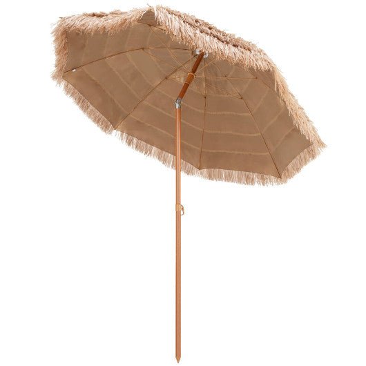  - 7.2 Feet Patio Thatched Tiki Umbrella Hawaiian Hula Beach Umbrella - Outdoor Style Company