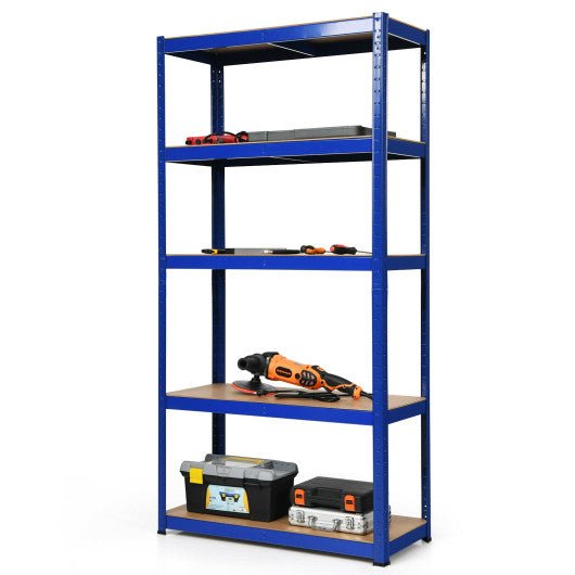  - 72 Inch Storage Rack with 5 Adjustable Shelves for Books Kitchenware - Outdoor Style Company