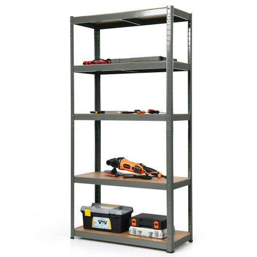  - 72 Inch Storage Rack with 5 Adjustable Shelves for Books Kitchenware - Outdoor Style Company