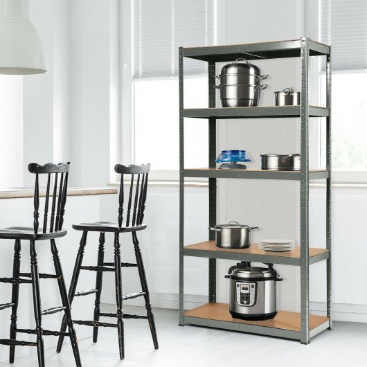  - 72 Inch Storage Rack with 5 Adjustable Shelves for Books Kitchenware - Outdoor Style Company