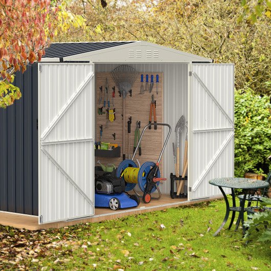  - 7.5 x 6.3 FT Metal Outdoor Storage Shed with Lockable Door - Outdoor Style Company