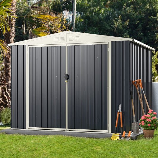  - 7.5 x 6.3 FT Metal Outdoor Storage Shed with Lockable Door - Outdoor Style Company