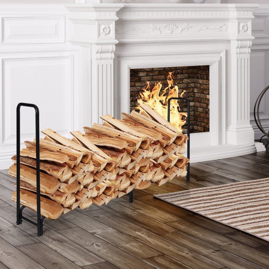  - 8 Feet Outdoor Steel Firewood Log Rack - Outdoor Style Company