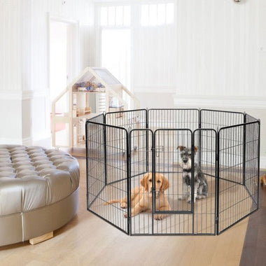  - 8 Metal Panel Heavy Duty Pet Playpen Dog Fence with Door - Outdoor Style Company