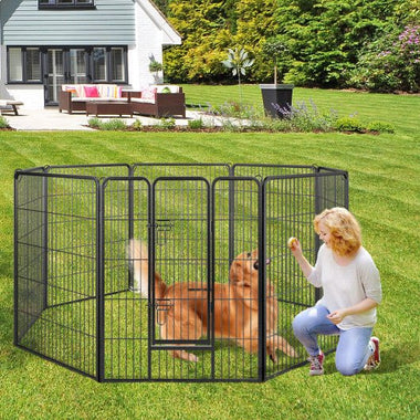  - 8 Panel 40 Inch Height Pet Fence Indoor Outdoor - Outdoor Style Company